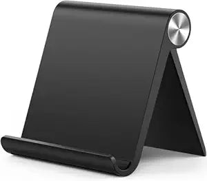 Multi-Angle Foldable Tablet & Phone Tabletop Stand – Portable Desktop Holder – Black