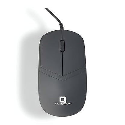 QMU-535 Wired Mouse, Black, 1000 DPI Optical Sensor