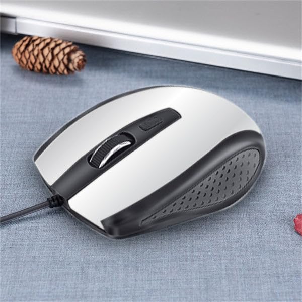 Wired Mouse Laptop Desktop Silver