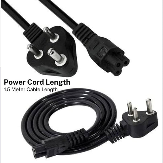 3-Pin Laptop Power Cable – Universal Replacement, 1.5 Meter