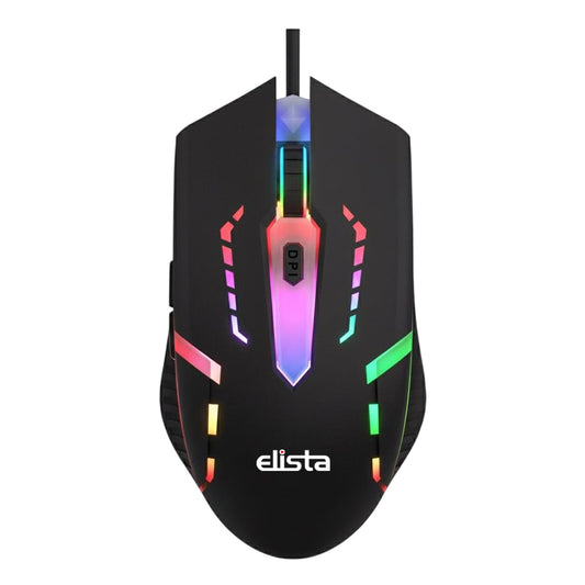 Elista Wired USB RGB Mouse Multi Colour | 1200 DPI Optical Sensor | RGB Lights