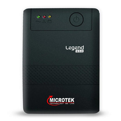 Microtek Legend 650 Line Interactive UPS – 650VA/360W, Desktop & Home Office Backup