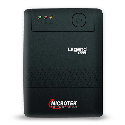 Microtek Legend 650 Line Interactive UPS – 650VA/360W, Desktop & Home Office Backup
