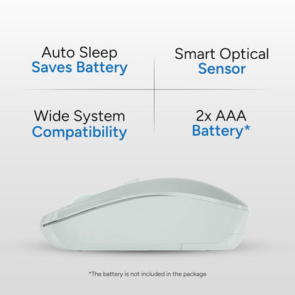 Ambrane Wireless Mouse with 2.4GHz, USB Nano Dongle, Silent Click