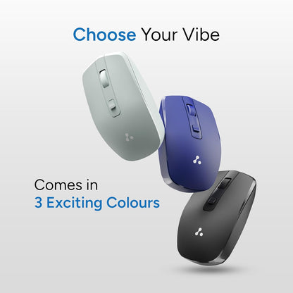 Ambrane Wireless Mouse with 2.4GHz, USB Nano Dongle, Silent Click, Optical Orientation Click Wheel