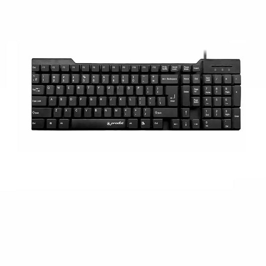 ProDot Alive USB Wired Keyboard – 104 Keys with Rupee Key, Spill-Resistant Design