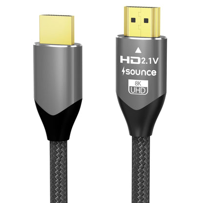Sounce 8K HDMI 2.1 High-Speed HDMI Cable – HDMI eARC Enabled | 48Gbps Ultra High Speed | 8K 60Hz | 4K 120Hz | Dynamic HDR Dolby DTS 3D