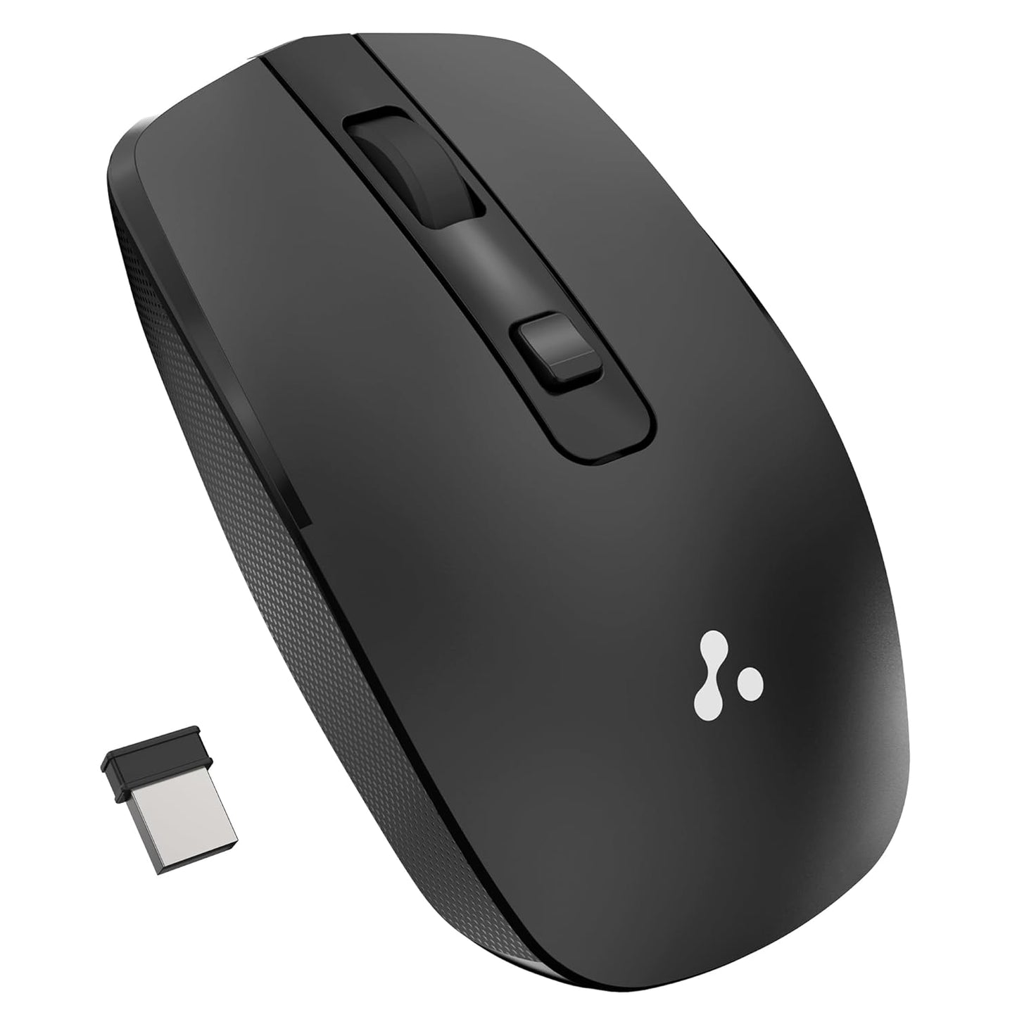 Ambrane Wireless Mouse with 2.4GHz, USB Nano Dongle, Silent Click, Optical Orientation Click Wheel
