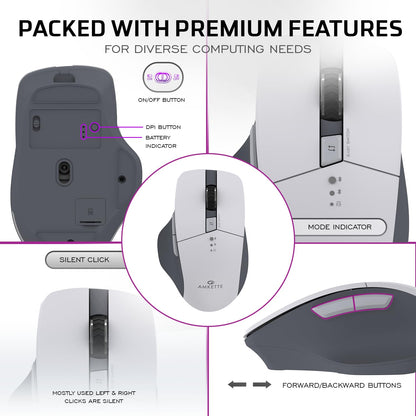 Hush Pro Epic M Rechargeable Wireless Mouse/Bluetooth Mouse