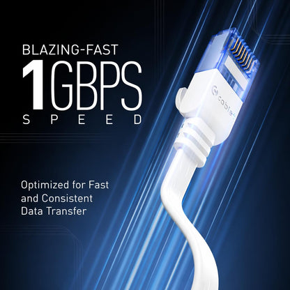 CABLET Cat 6 Ethernet Cable 10 Meter | 100% Pure Copper Flat RJ45 LAN Cable