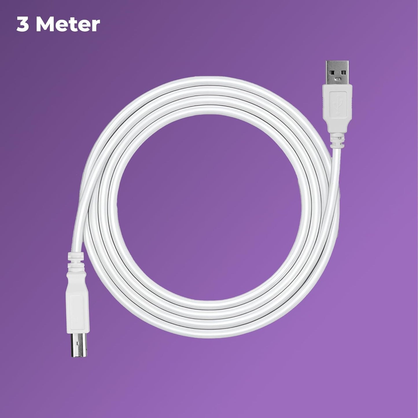 Zebronics USB Type-A to Type-B Printer Cable, 1.5 Meters