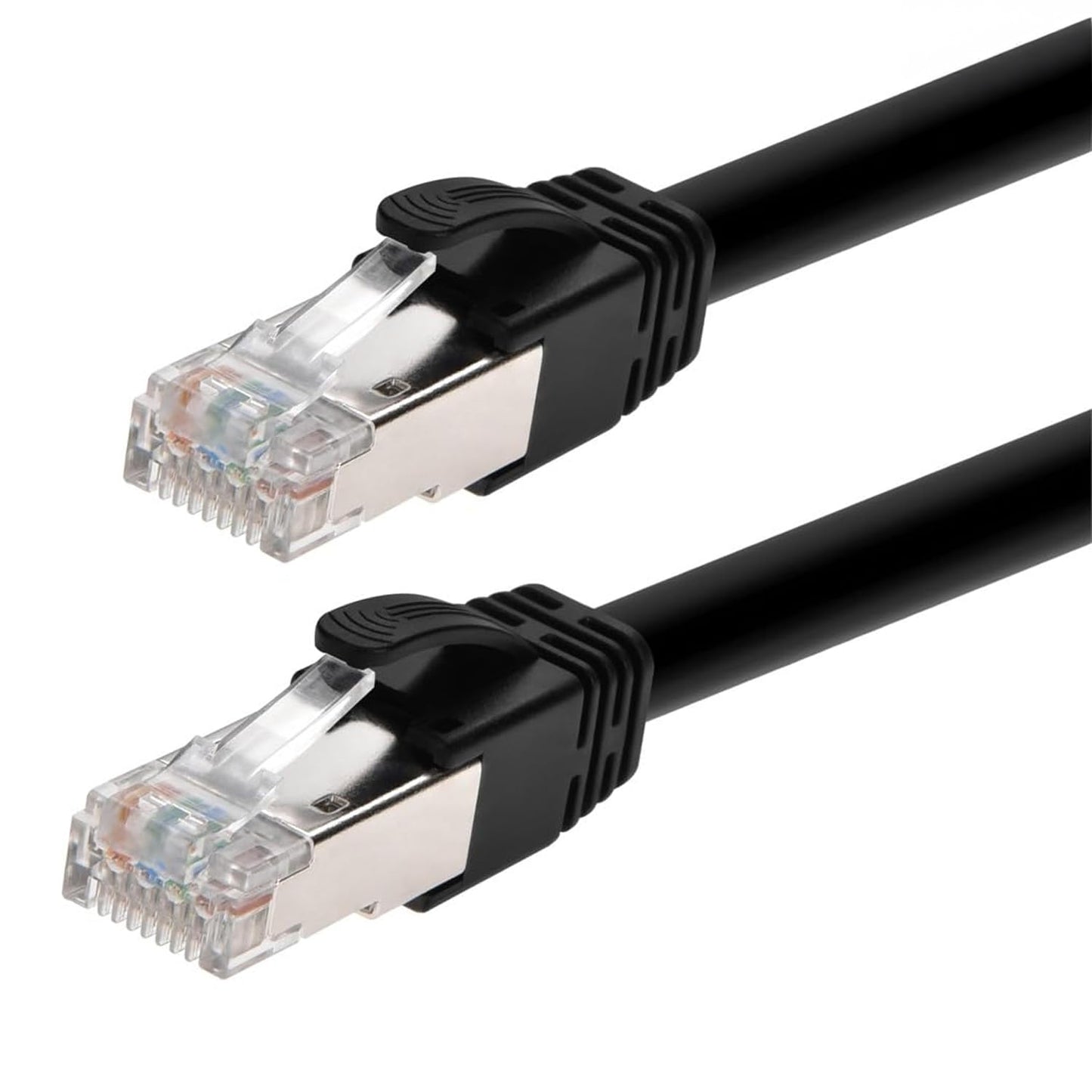 amiciTools Cat8 Ethernet Cable with 22AWG Solid Core 1 Meter | 40Gbps Ultra High-Speed LAN Cable, 2000MHz Bandwidth, Gold-Plated RJ45, Shielded Network Cable for Gaming, Routers & Servers