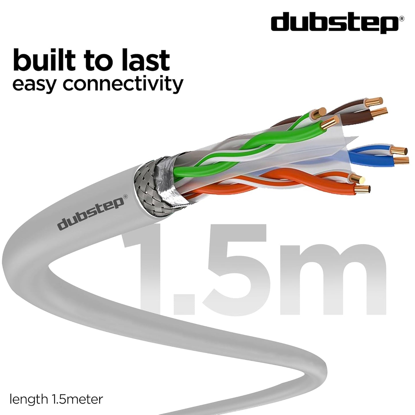 Dubstep Blaze Cat.6 High Speed Ethernet 550MHZ / 10 Gigabit Speed UTP LAN Cable, Network Cable Internet Cable RJ45 Cable LAN Wire