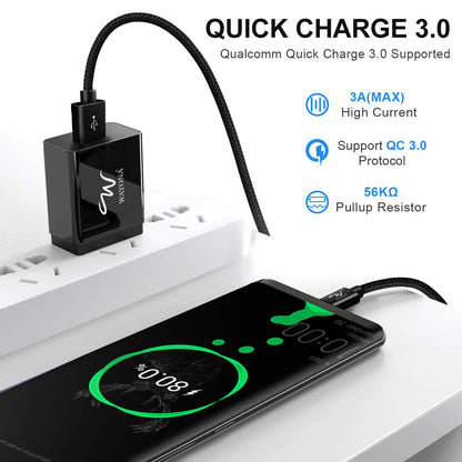 Wayona Type C 3Meter Nylon Braided 65W/3A Fast Charging