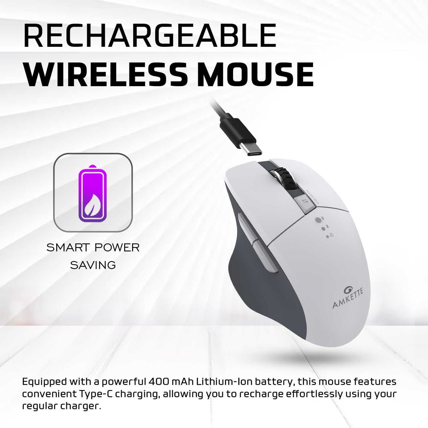 Hush Pro Epic M Rechargeable Wireless Mouse/Bluetooth Mouse