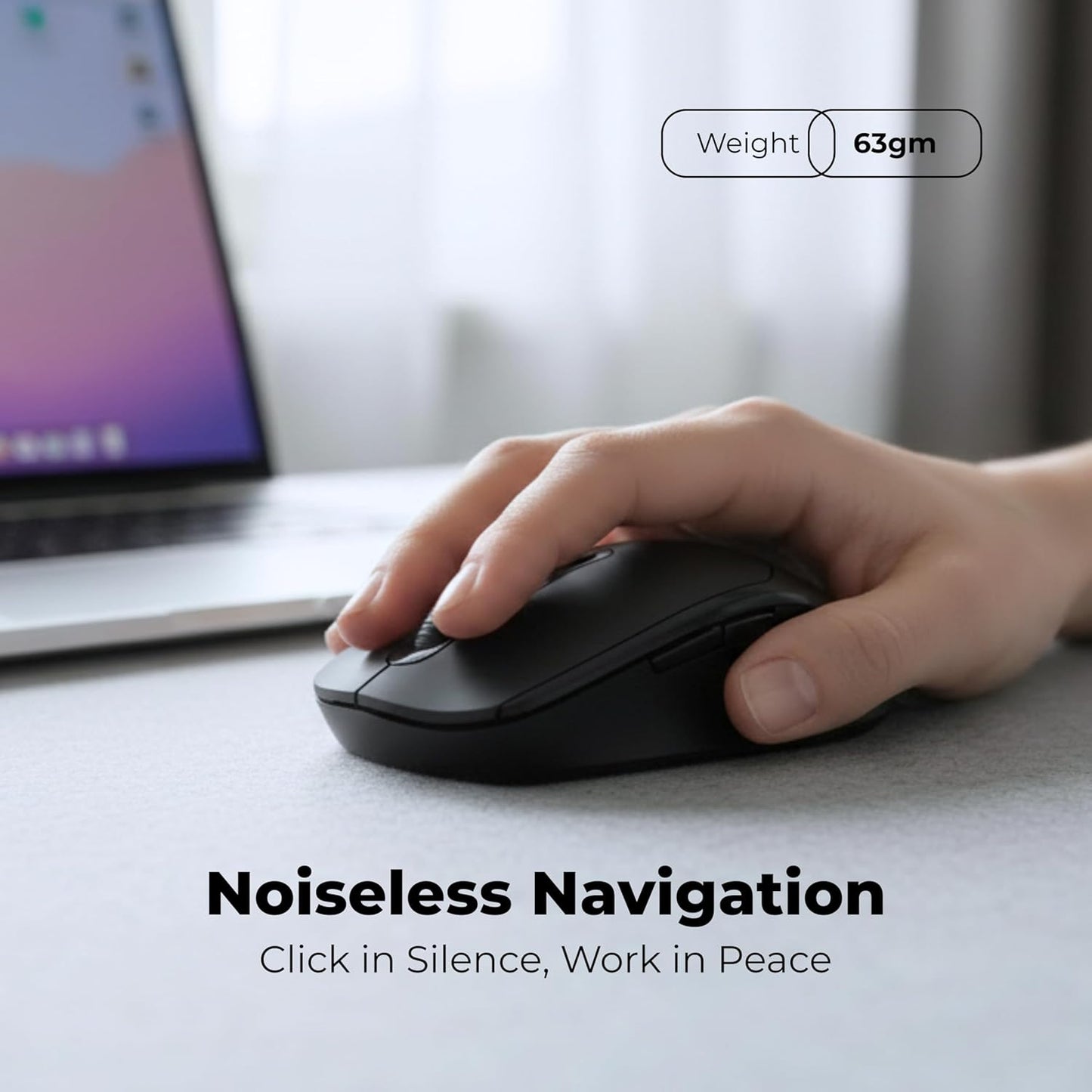 Geonix Nimbus 03 Optical Wireless Mouse, Range 10m; 4 Buttons; 2.4GHz Nano Receiver, 3 DPI Modes,1*AA Cell, Optical Orientation