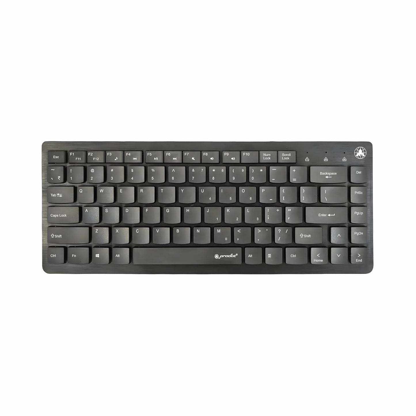 ProDot Mini Chicklet Wired Keyboard – 82 Keys with Rupee Key, Spill-Resistant Design