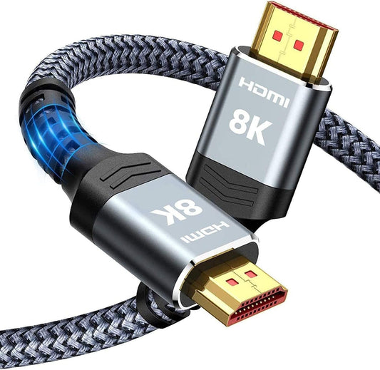 Orei 8K HDMI Cable 3M(9.84Ft) - 8K@60Hz HDMI Cable 2.1 With Ethernet & HDCP 2.3, Lightning Fast 48Gbps Bandwidth, HDR, Earc & 3D Support