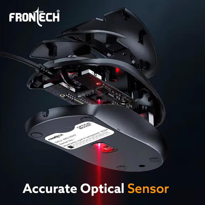 FRONTECH Power Wired USB Mouse, 3-Button, 1000 DPI Optical Sensor