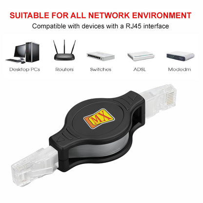 MX CAT-6 Retractable Ethernet Cable 30"