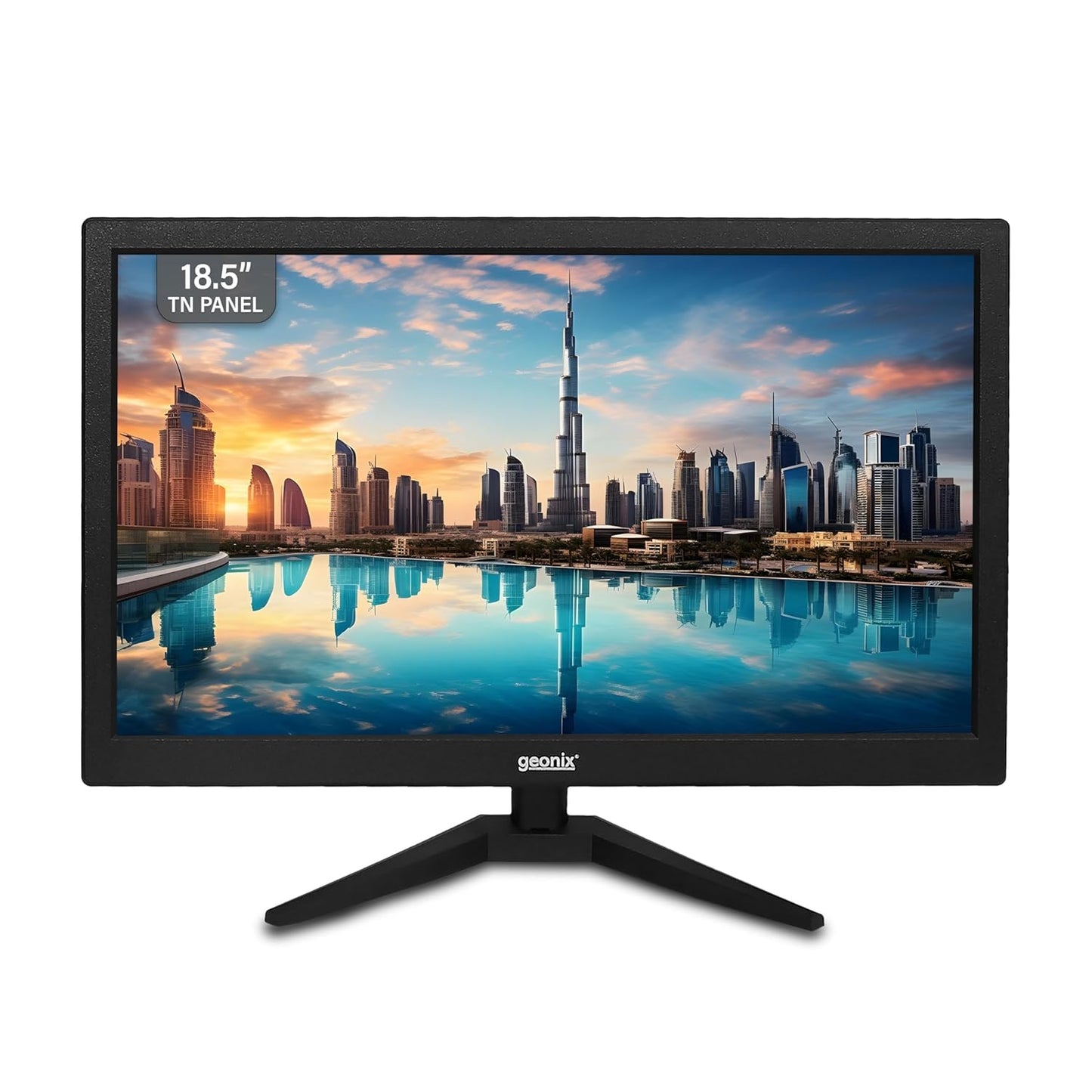 GEONIX PC Monitor (47 cm/18.5 Inch) | Resolution 1366 x 768 | Display Output-VGA & HDMI | LED Display