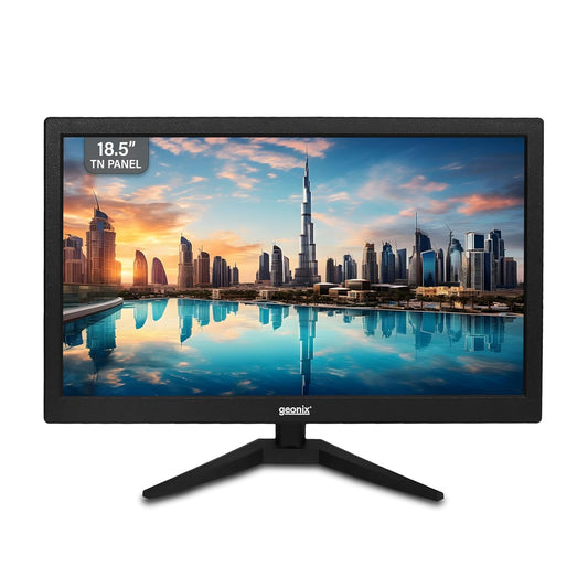 GEONIX PC Monitor (47 cm/18.5 Inch) | Resolution 1366 x 768 | Display Output-VGA & HDMI | LED Display