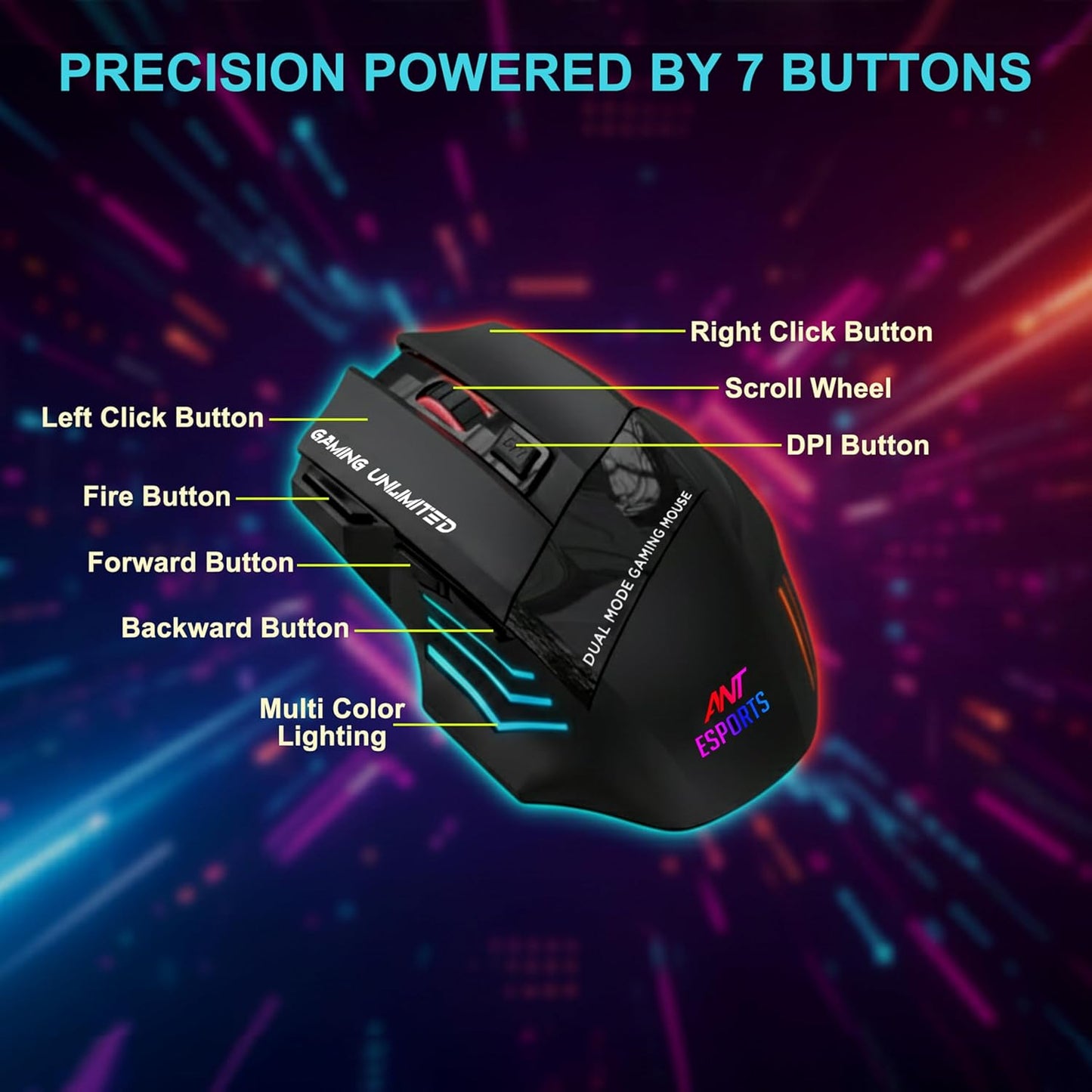 Ant Esports GM105 Pro Wireless Gaming Mouse