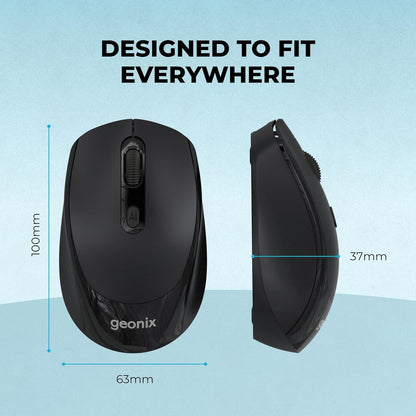 Geonix Nimbus 03 Optical Wireless Mouse, Range 10m; 4 Buttons; 2.4GHz Nano Receiver, 3 DPI Modes,1*AA Cell, Optical Orientation
