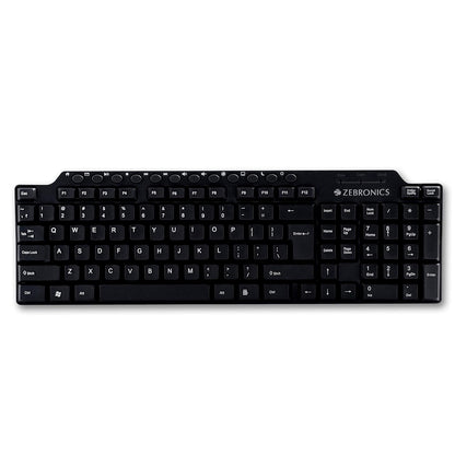 Zebronics ZEB-KM2100 Multimedia USB Keyboard – 114 Keys with Multimedia & Rupee Key