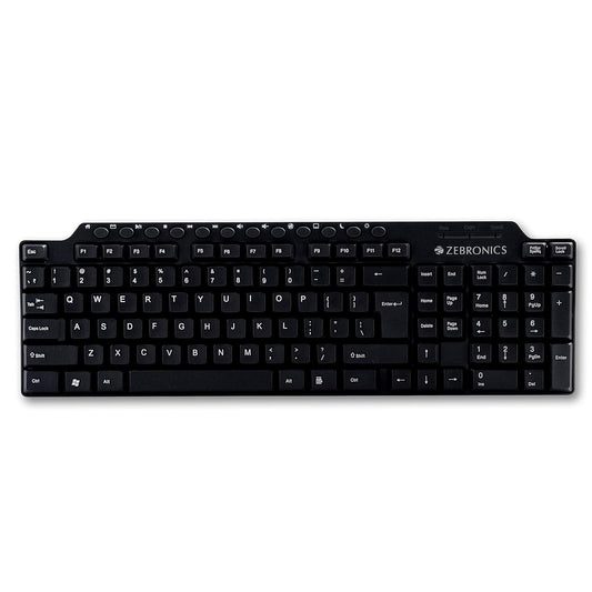 Zebronics ZEB-KM2100 Multimedia USB Keyboard – 114 Keys with Multimedia & Rupee Key